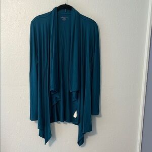 COLDWATER CREEK | Dark Teal Waterfall Cardigan Sweater